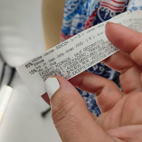 ZARA WOMAN PRINTED TUNIC DRESS Blue / White| 8131/413 geometric print boho - Picture 13 of 14